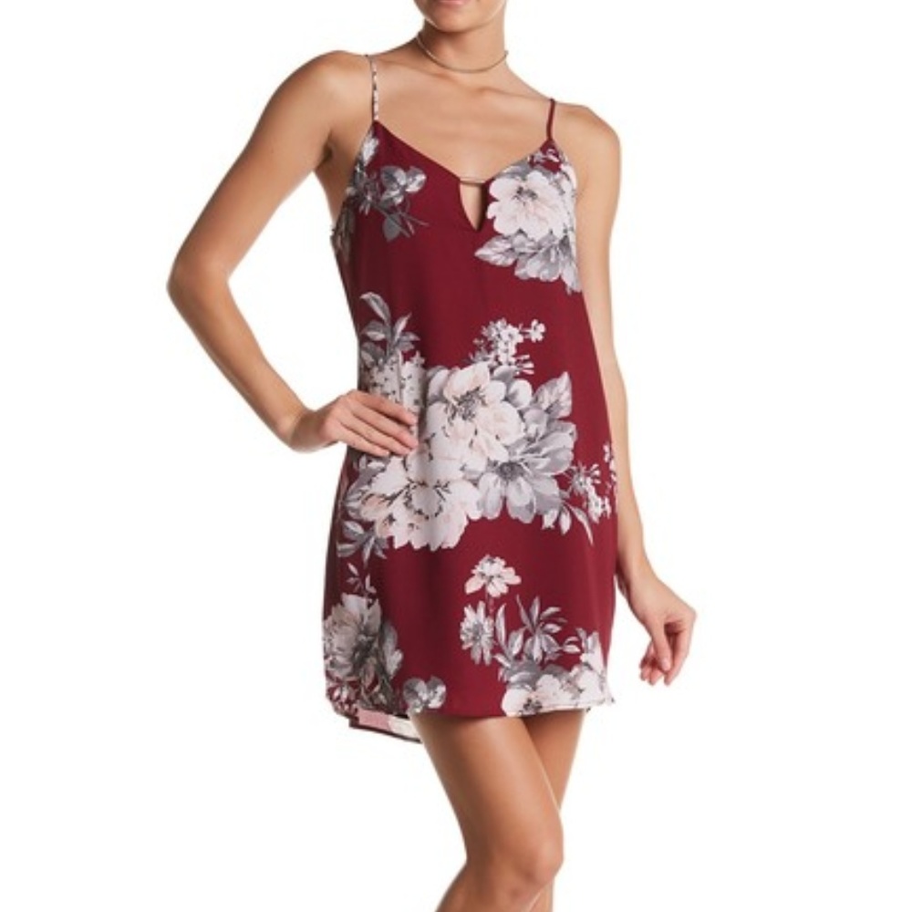 Socialite V-Neck Metal Bar Mini Dress